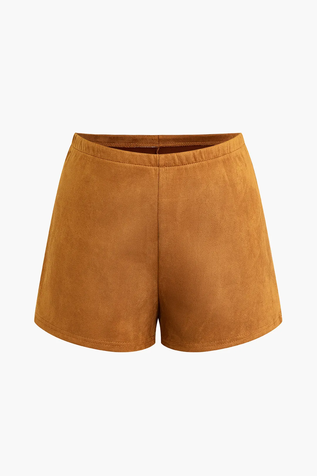 Solid Zipper Long Sleeve Crop Top And Shorts Two-Piece Set sold by Micas product image thumbnail 4