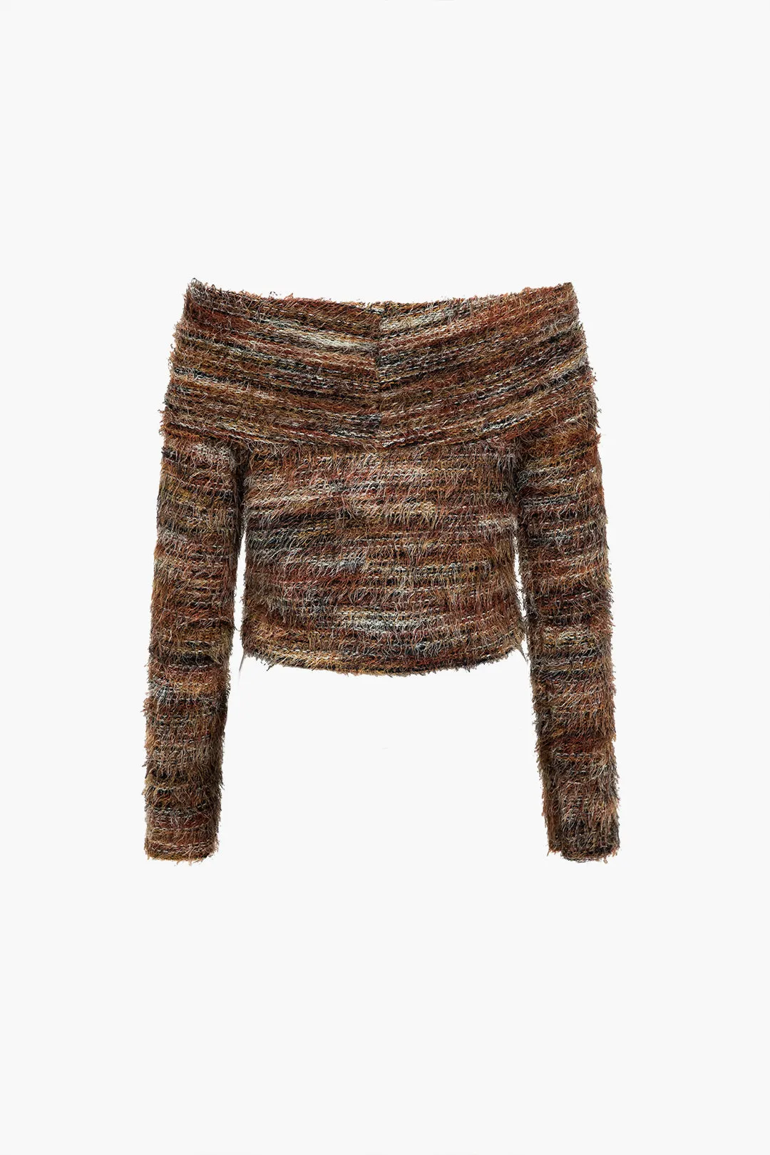 Langærmet trøje i imiteret pels i kontrast sold by Micas product image thumbnail 3