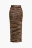 Contrast Bohemian Faux Fur Skirt sold by Micas