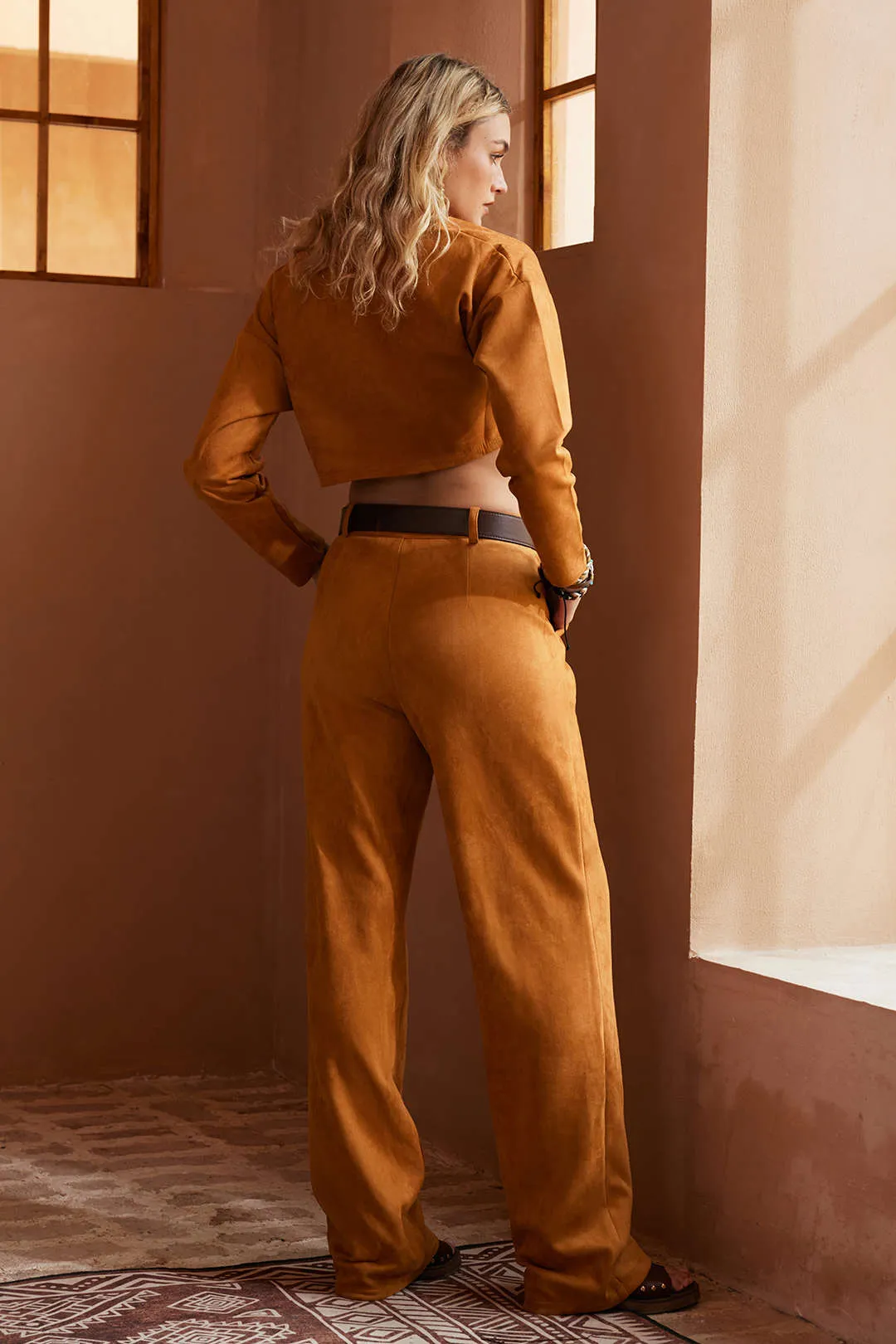 Basic Solid Straight Leg Trousers sold by Micas product image thumbnail 5