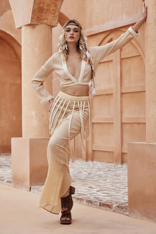 Solid Fringe Trim Skirt sold by Micas