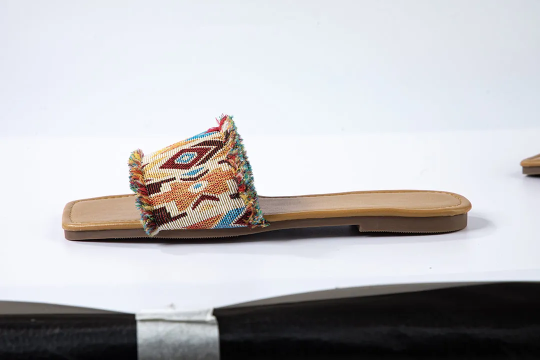 Bohemian Geometric Print Slippers sold by Micas product image thumbnail 3