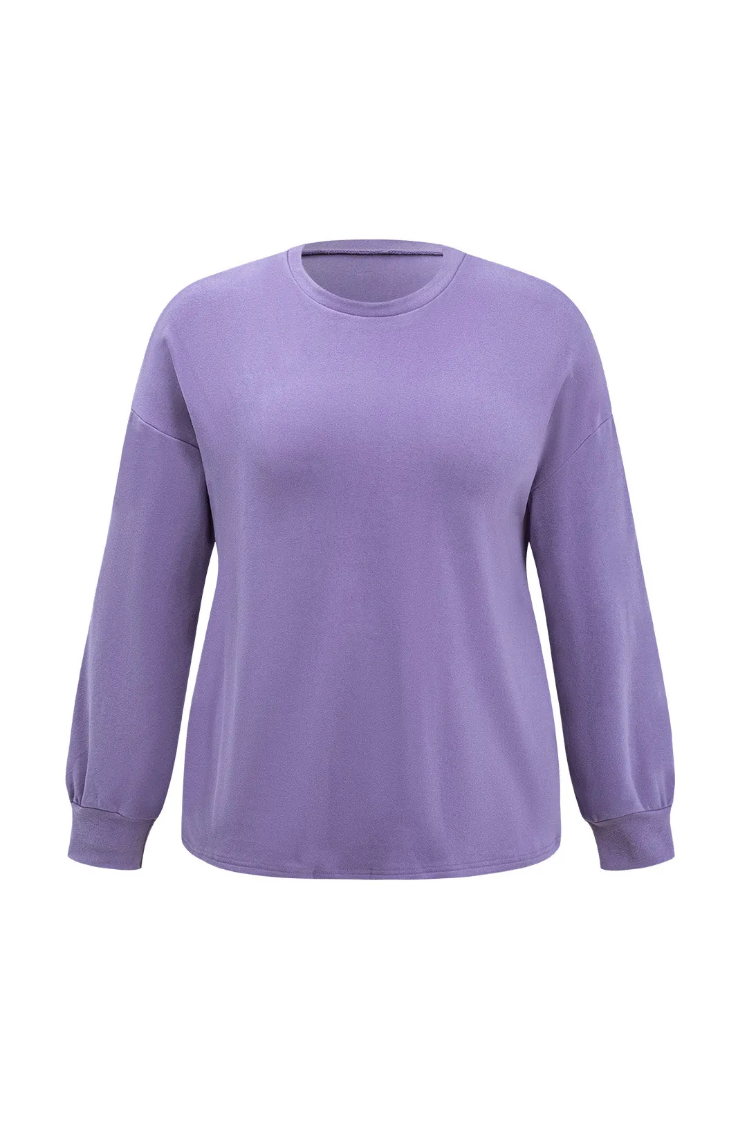 Plus Size Solid Long Sleeve Top And Skirt Set sold by Micas product image thumbnail 2