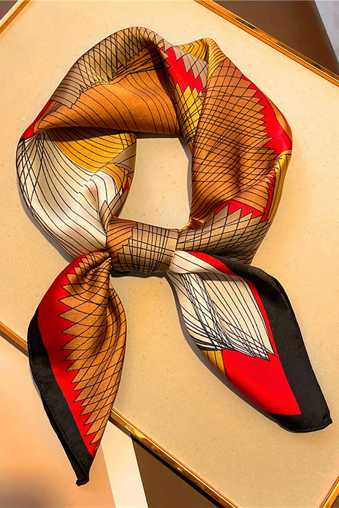 Geometric Lines Scarf sold by Micas