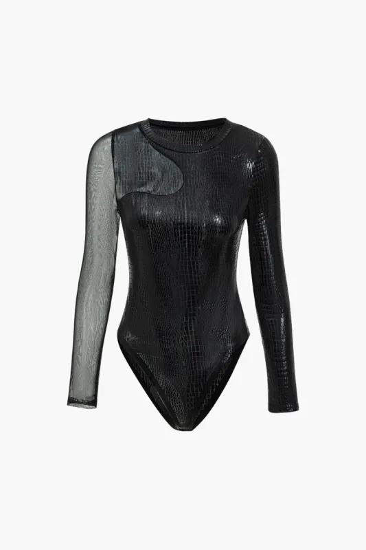 Asymmetrisk langærmet bodysuit sold by Micas