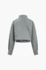 Solid Stand Collar Button Pocket Jacket sold by Micas