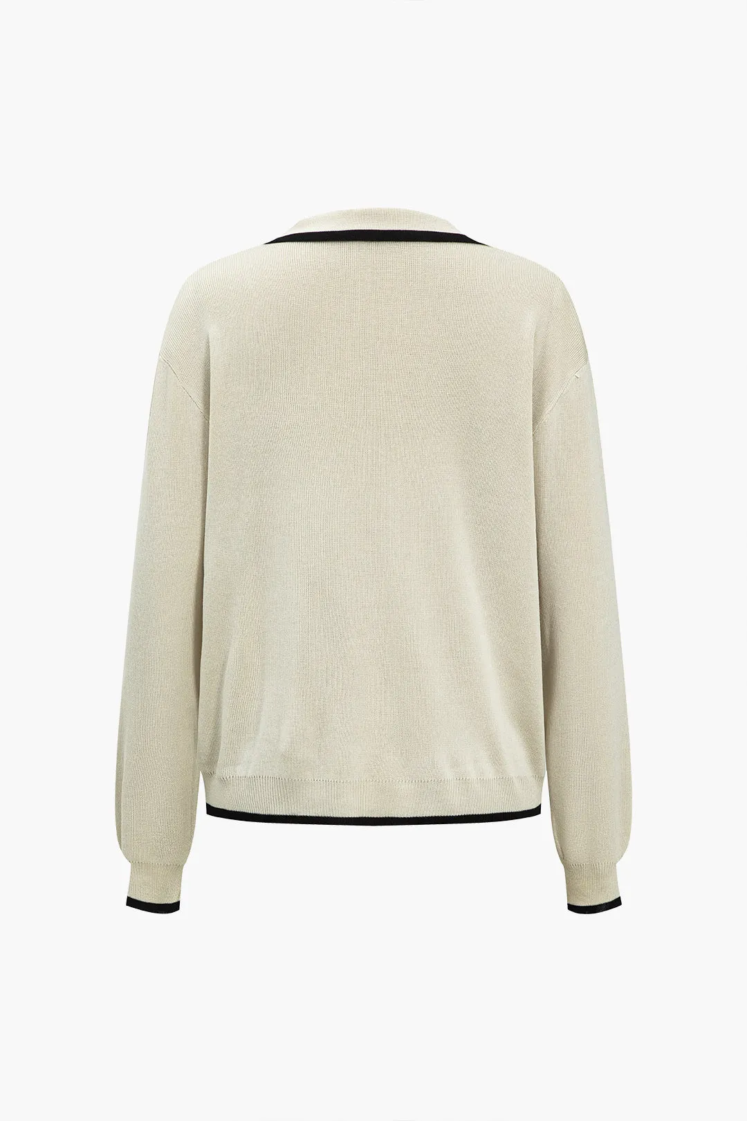 Farveblok sweater -knap top og bukser sæt sold by Micas product image thumbnail 4