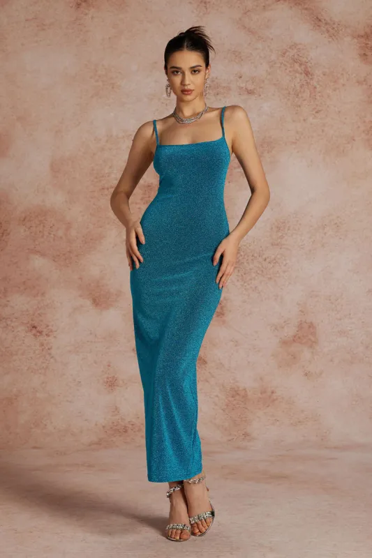 Basic Glitter Slip Maxi Dress sold by Micas