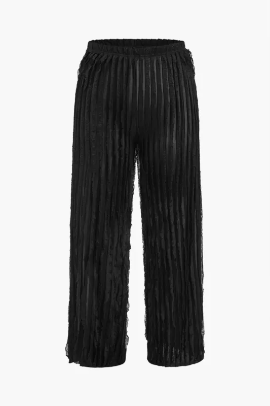 Plus Size solide flæsebukser med høj talje sold by Micas