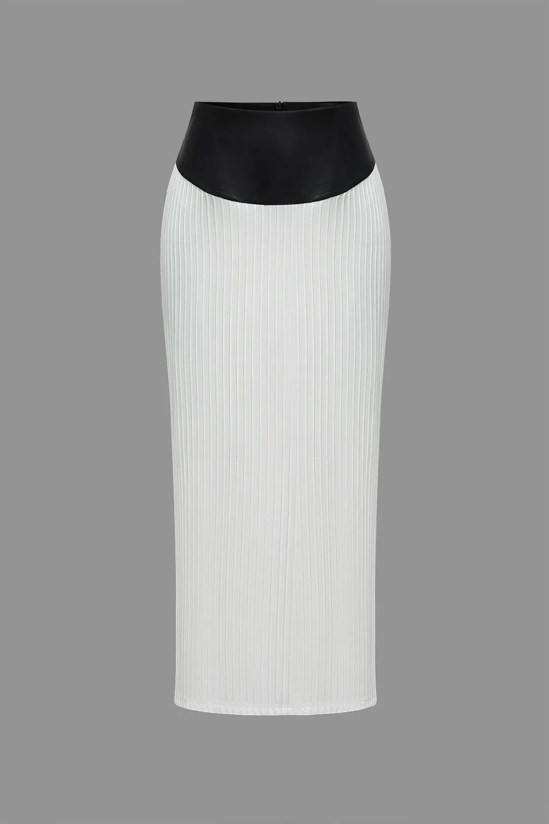 Color Block Plisseret lynlåsnederdel sold by Micas