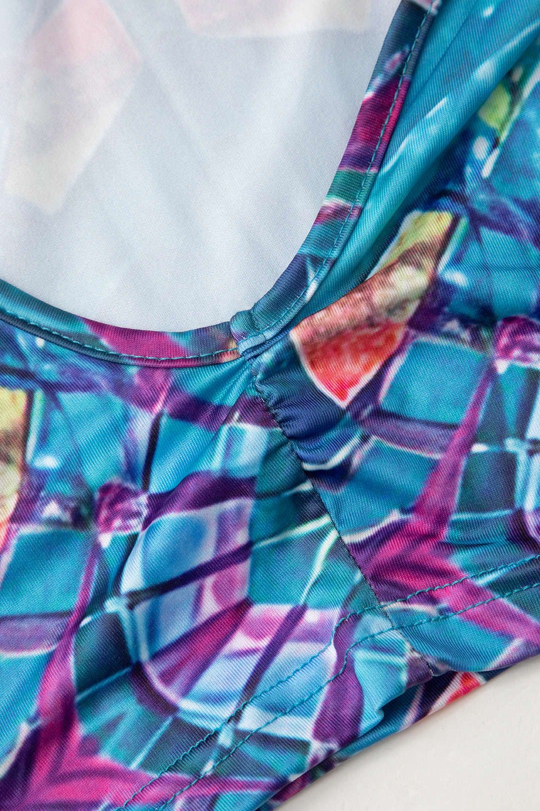 Printed Lantern Sleeve Crop Top And Drawstring Skirt Set sold by Micas product image thumbnail 6