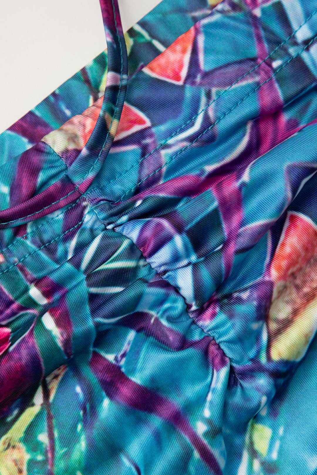 Printed Lantern Sleeve Crop Top And Drawstring Skirt Set sold by Micas product image thumbnail 10