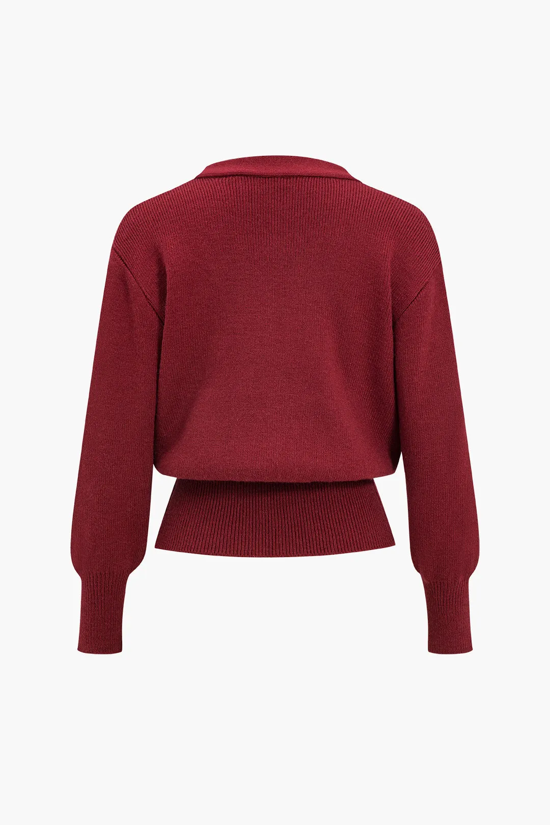 Solid knap sweater cardigan sold by Micas product image thumbnail 2