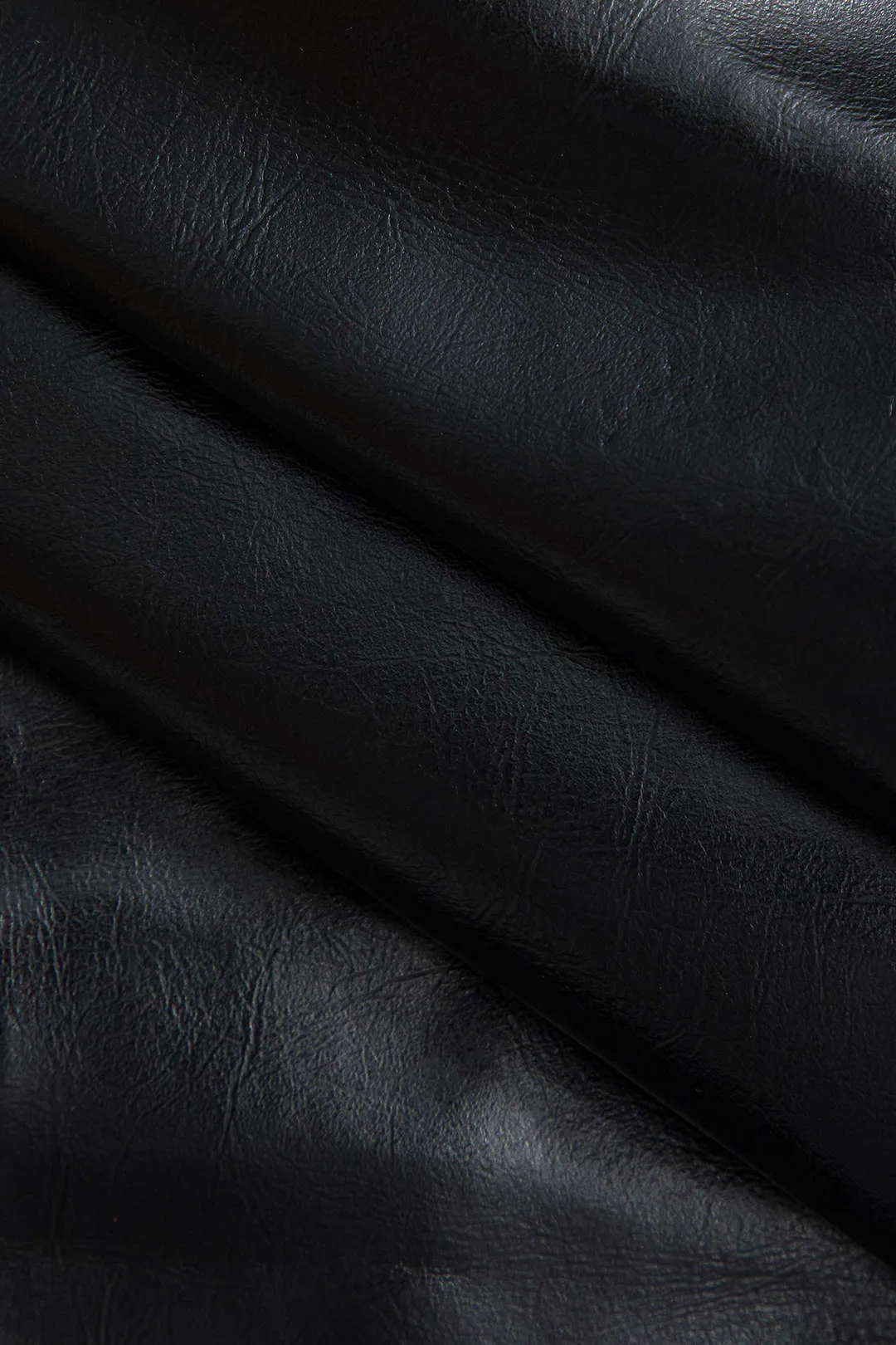 Solid Pu Patchwork Minikjole med rynket lynlås sold by Micas product image thumbnail 4