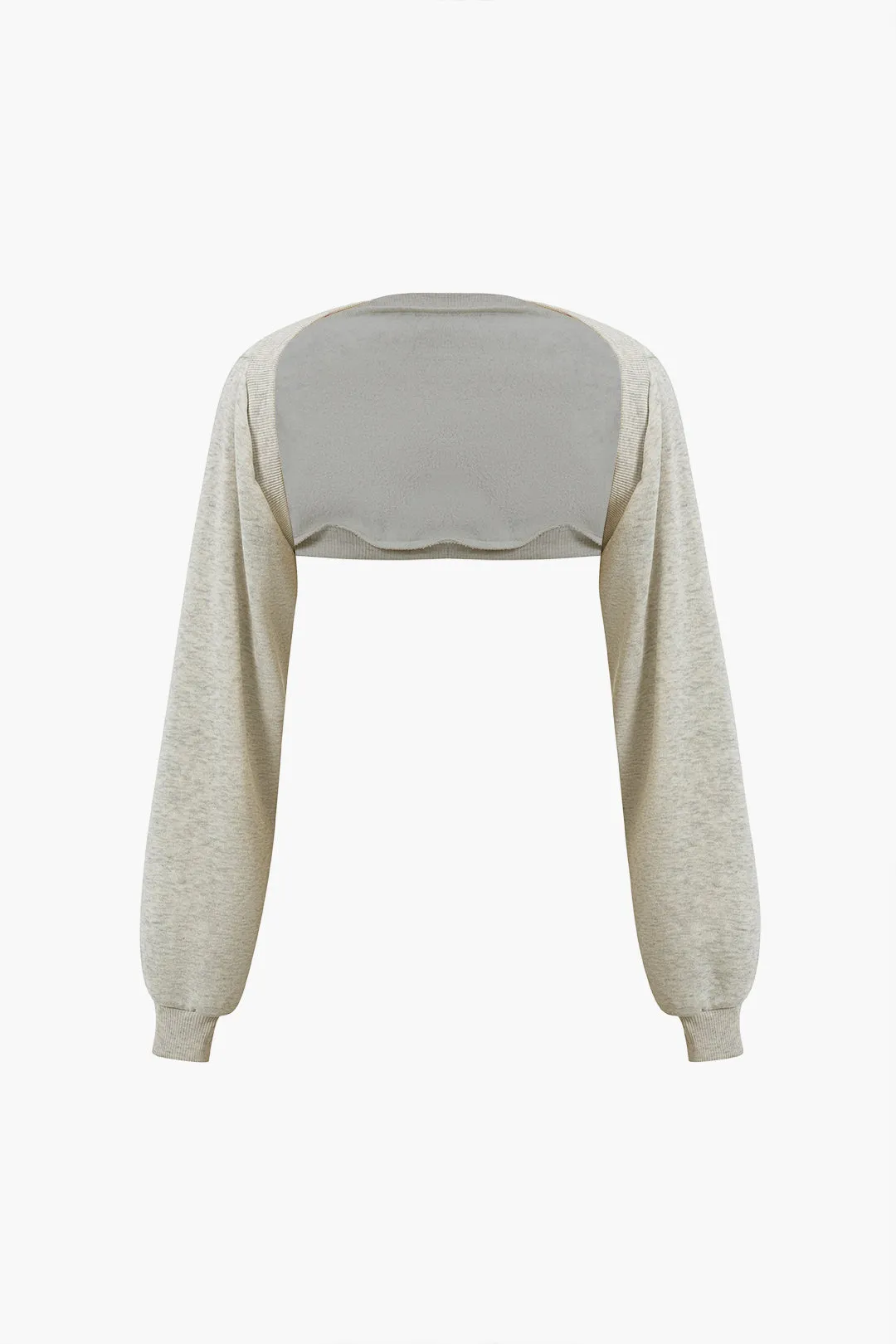 Long-Sleeve Crop Top And High-Waist Shorts Set sold by Micas product image thumbnail 4