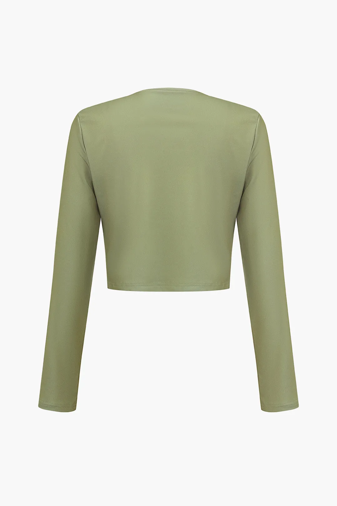 Solid metallisk knap langærmet top og bukssæt sold by Micas product image thumbnail 4