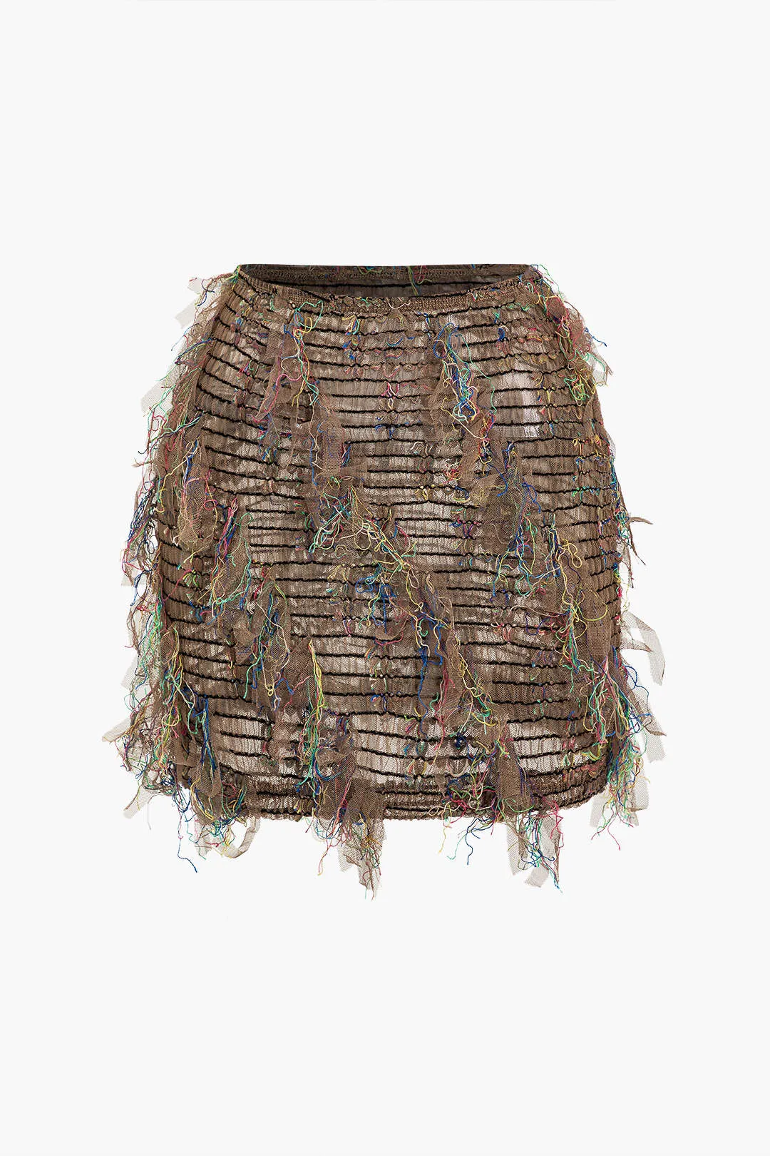 Solid Fringe Tube Top And Skirt Set sold by Micas product image thumbnail 3