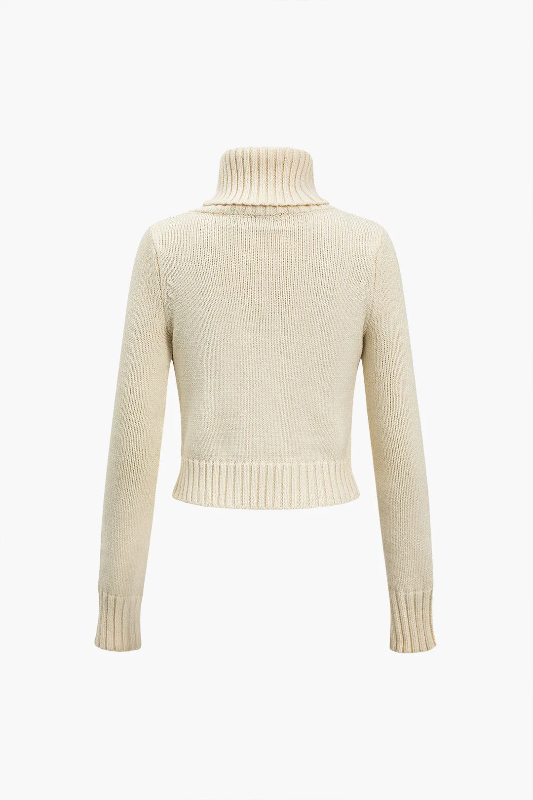Ribbed Turtleneck Cropped Sweater sold by Micas product image thumbnail 2