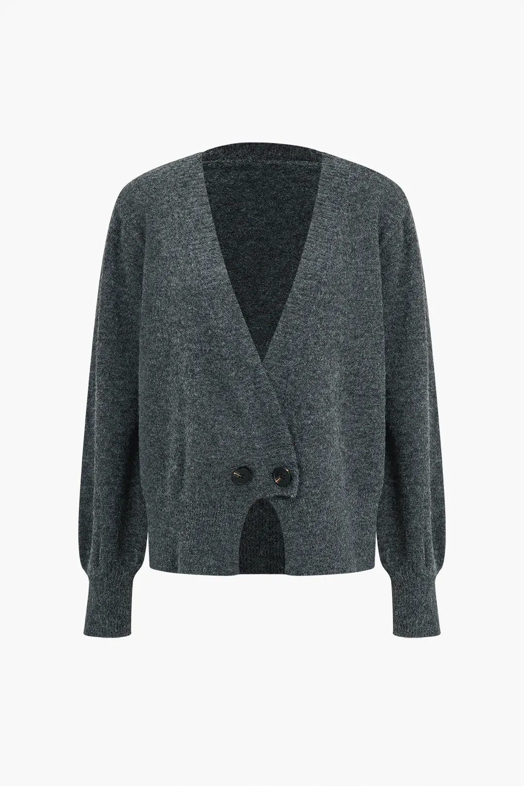 Button-Front V-Neck Sweater Cardigan sold by Micas product image thumbnail 4