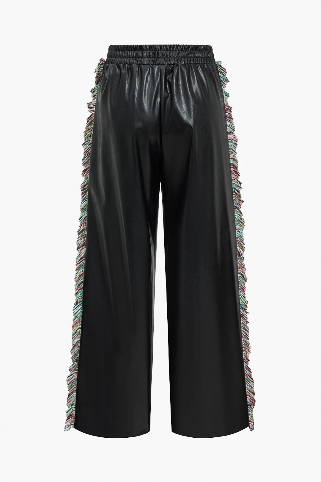 Solide kunstlæderbukser med frynser sold by Micas product image thumbnail 2