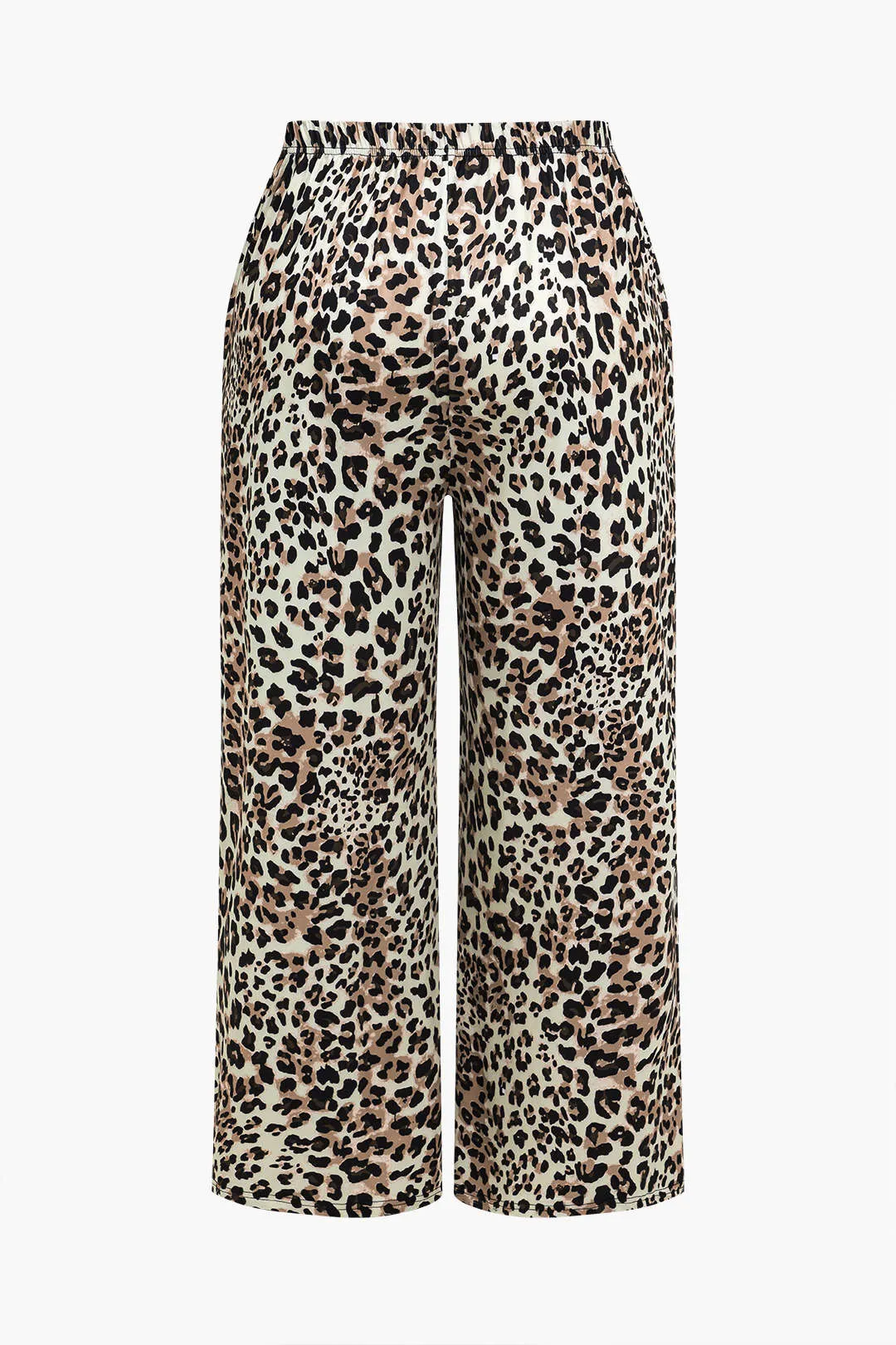 Plus Size Leopard Print Tie Front Trousers sold by Micas product image thumbnail 2