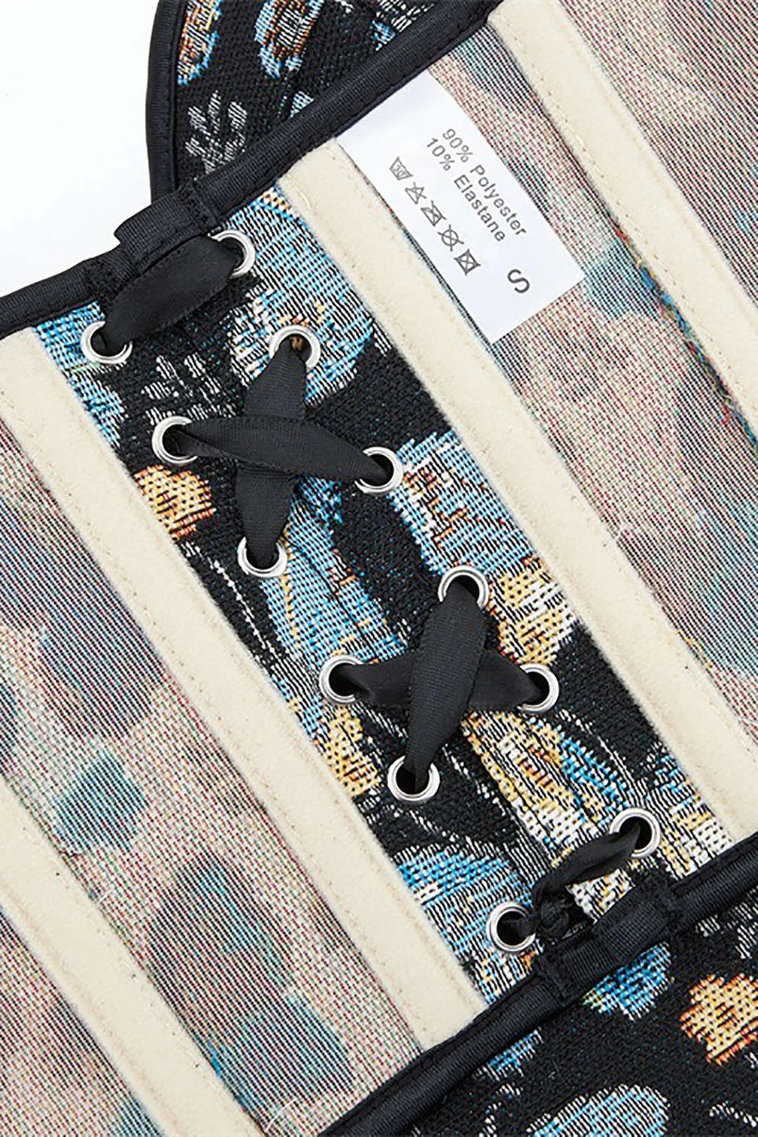 Butterfly Jacquard Tie-Up Tube Top sold by Micas product image thumbnail 4