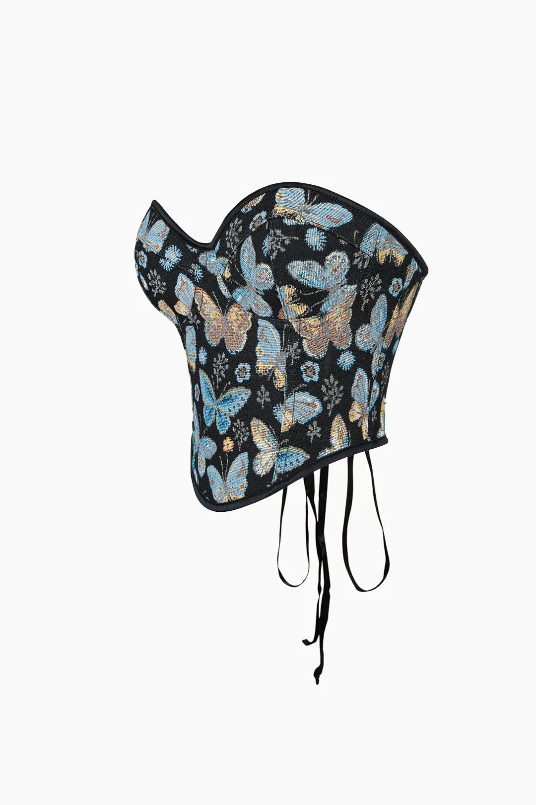 Butterfly Jacquard Tie-Up Tube Top sold by Micas product image thumbnail 3