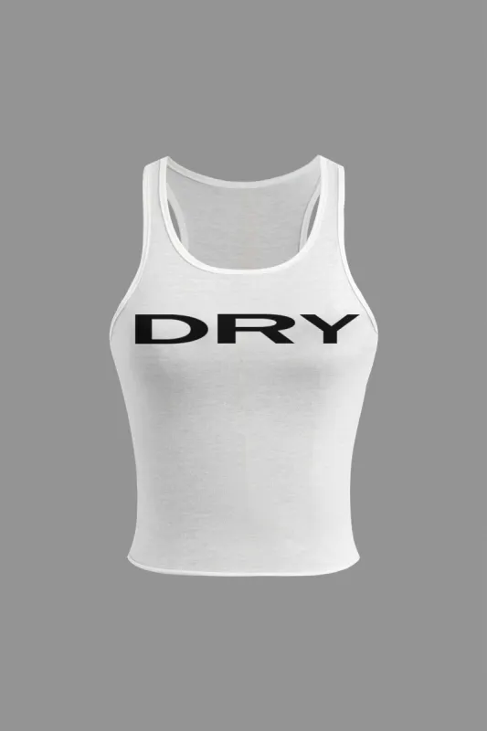 Letter Print Tank Top sold by Micas