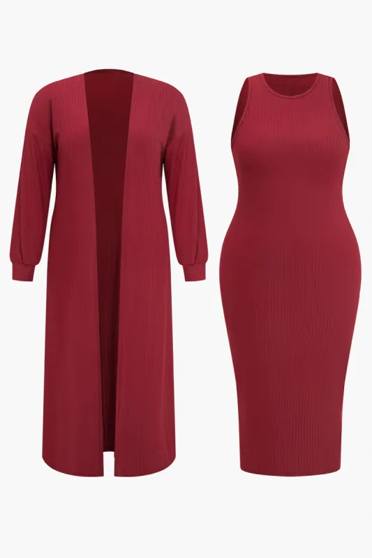 Ribstrikket Bodycon Midi-kjolesæt sold by Micas