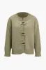 Horn Button Front Sweater Cardigan sold by Micas