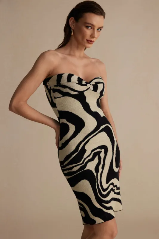 Contrast Twist Knot Sweater Dress sold by Micas