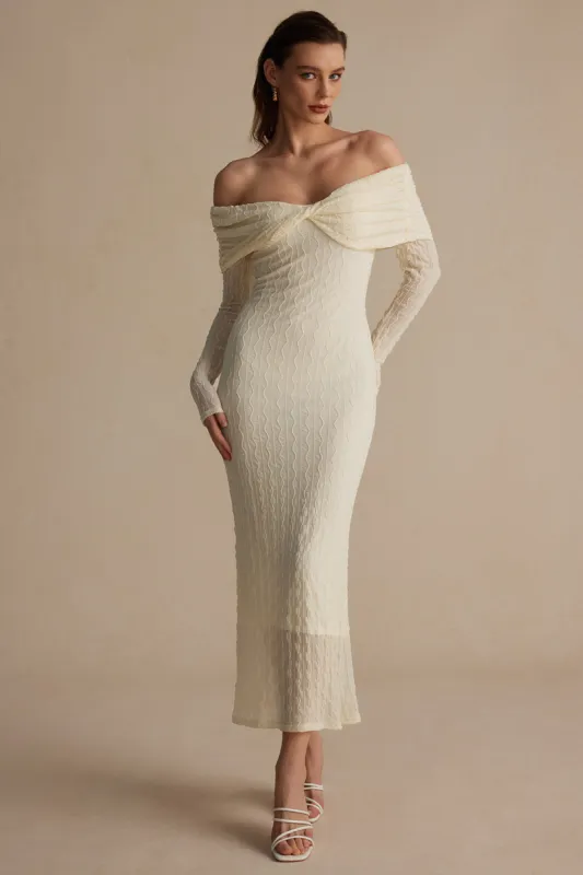 Textured Twist Knot Maxi Dress sold by Micas
