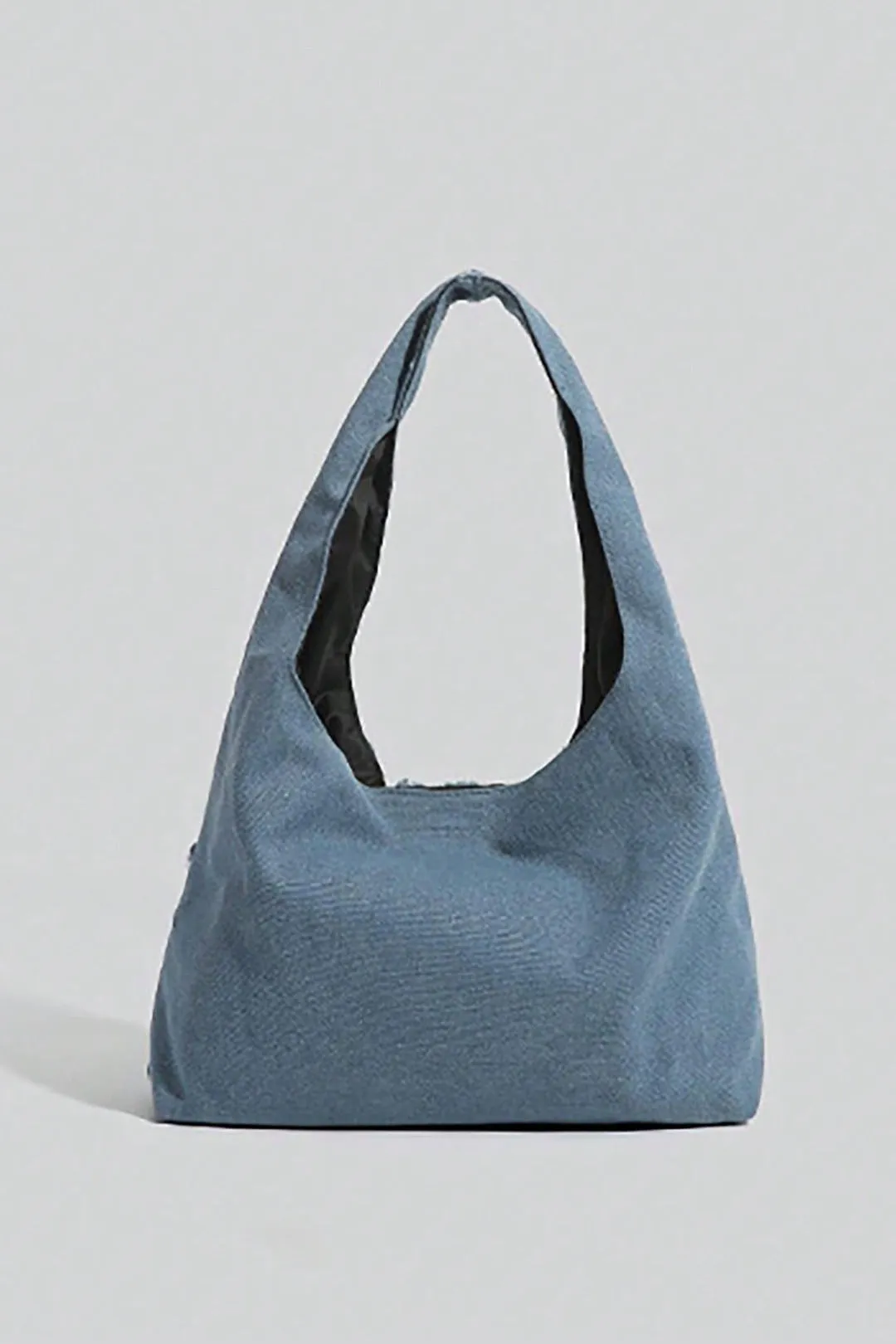 Frayed Denim Patchwork Shoulder Bag sold by Micas product image thumbnail 4