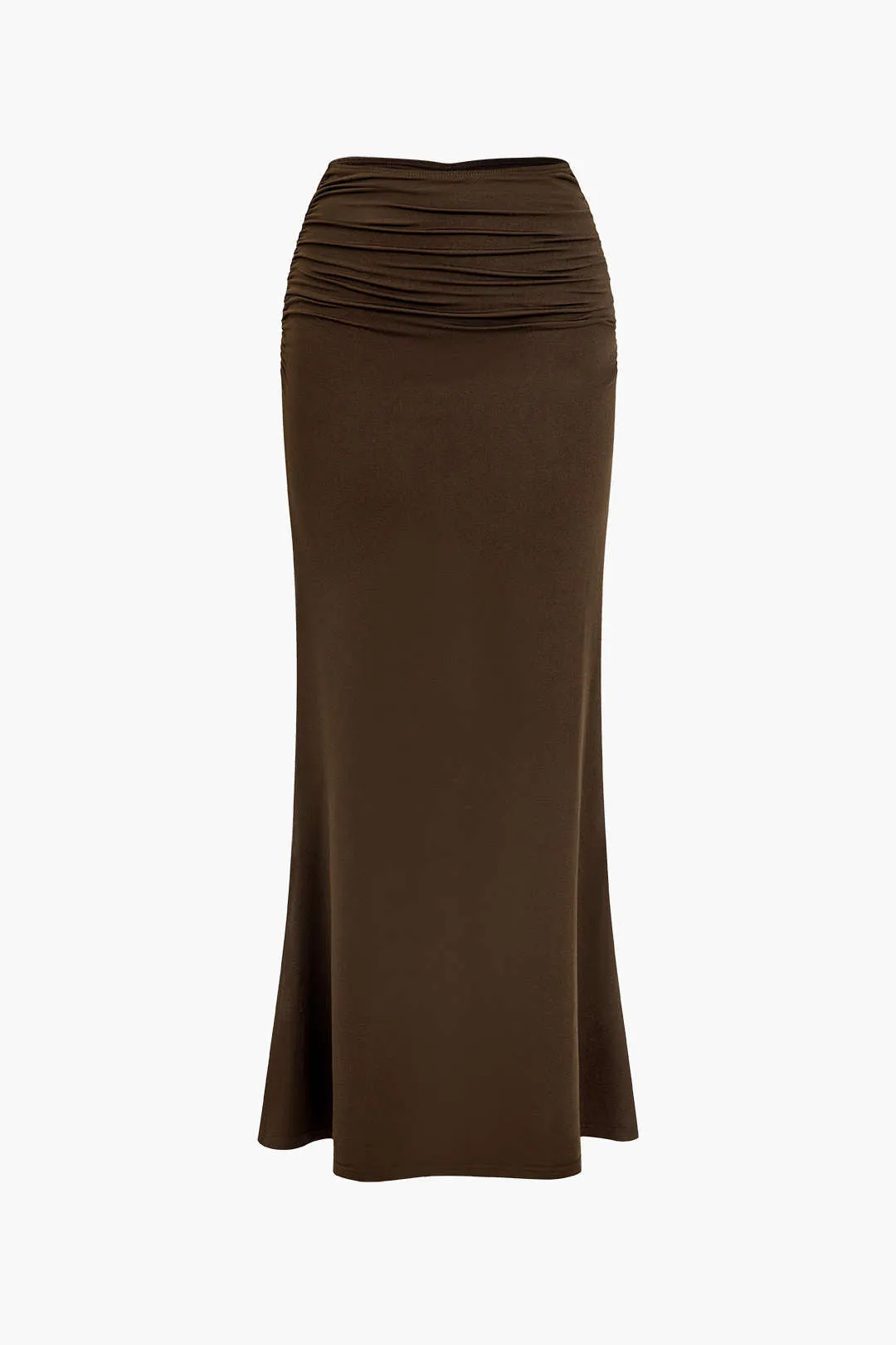 Off Shoulder Ruched Crop Top And Maxi Skirt Set sold by Micas product image thumbnail 4