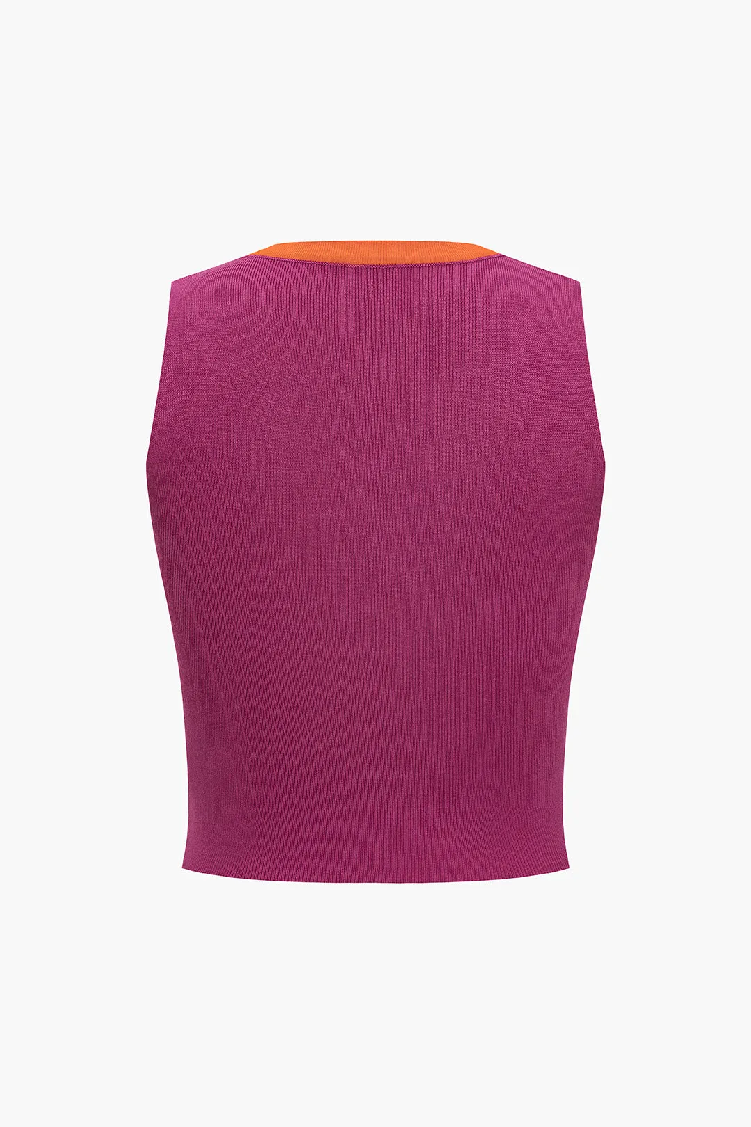 Strik farveblok knap tanktop og nederdel sæt sold by Micas product image thumbnail 5