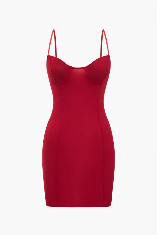 Solid Bustier Slip Mini Dress sold by Micas