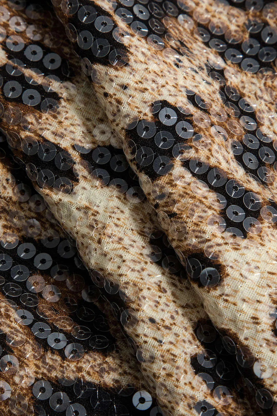 Leopard print pailletter Spaghetti strop mini kjole sold by Micas product image thumbnail 4