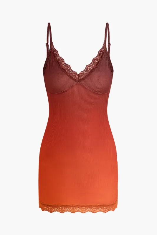 Ombre minikjole med blonder sold by Micas