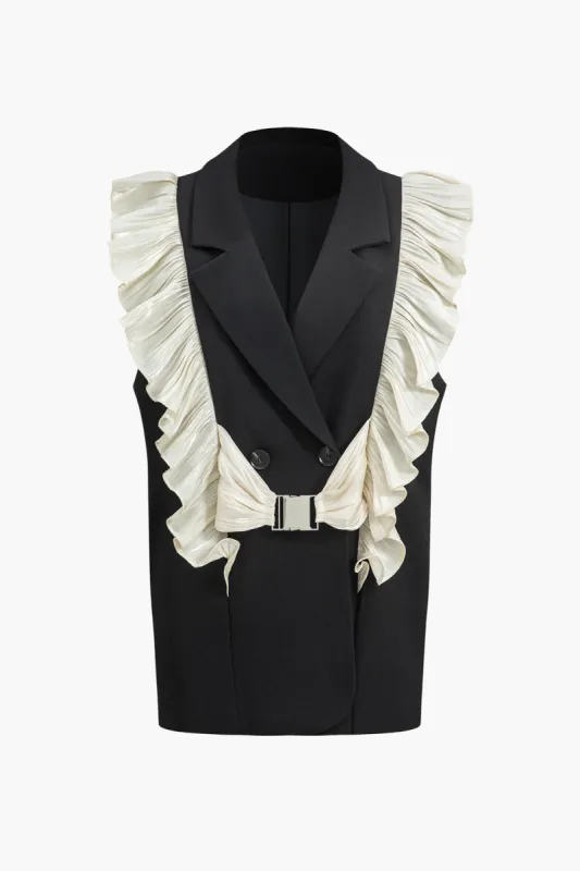Ruffle Patchwork Vest sold by Micas