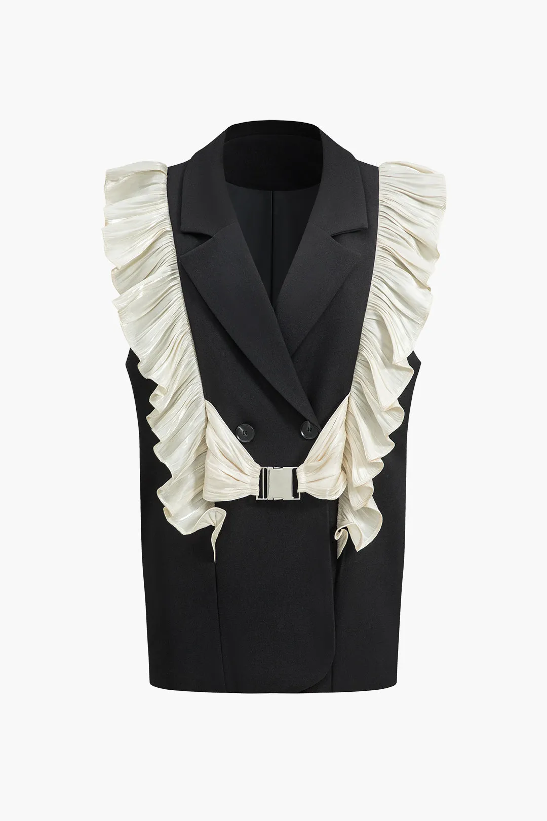 Ruffle Patchwork Vest sold by Micas