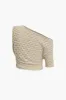 Solid Textured Asymmetrical Skirt Set sold by Micas