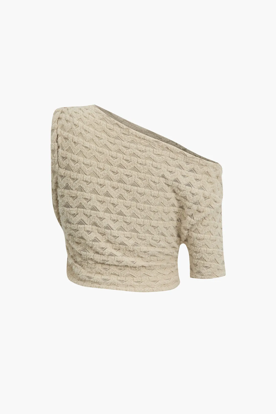 Solid Textured Asymmetrical Skirt Set sold by Micas product image thumbnail 4