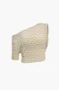 Solid Textured Asymmetrical Skirt Set sold by Micas
