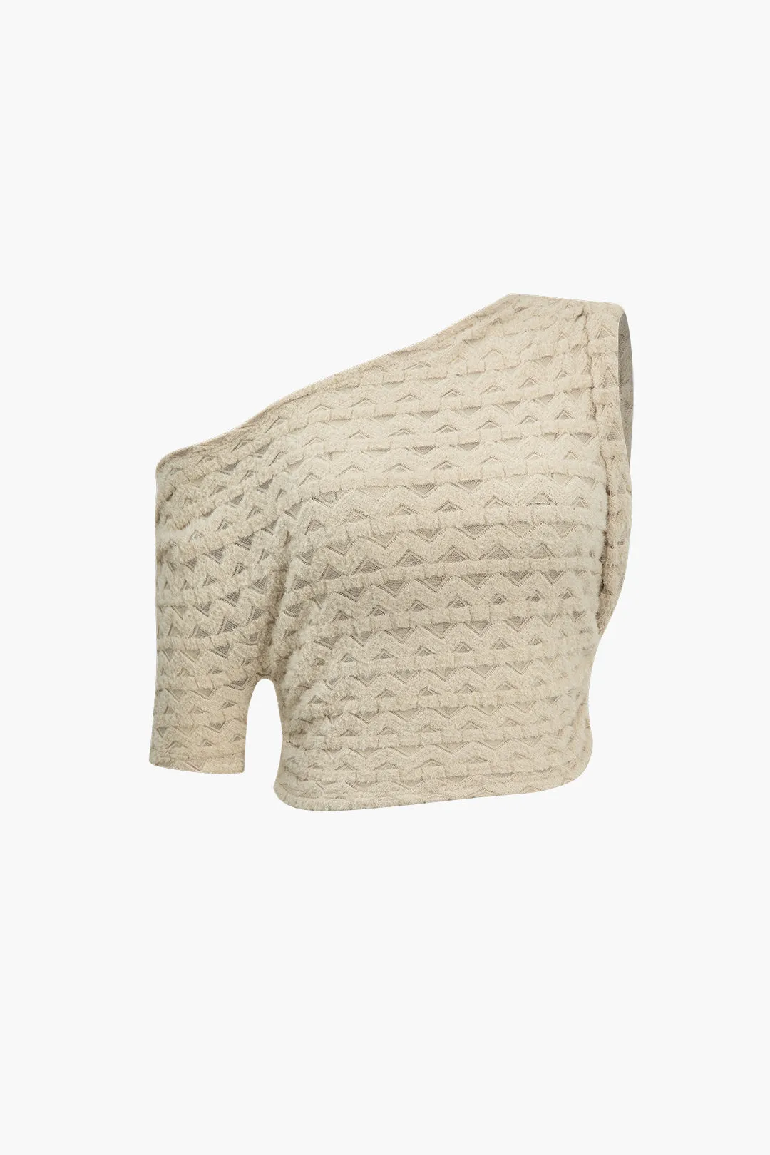 Solid Textured Asymmetrical Skirt Set sold by Micas product image thumbnail 2