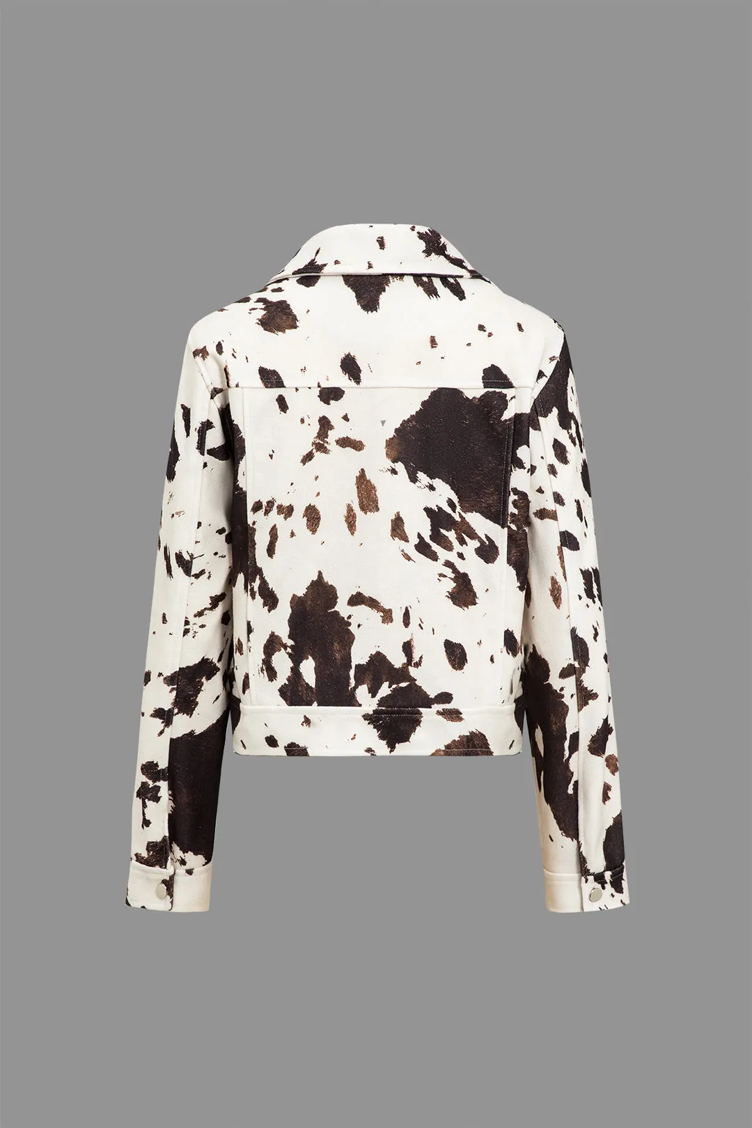 Tie Dye imiteret læder knap lommejakke sold by Micas product image thumbnail 3