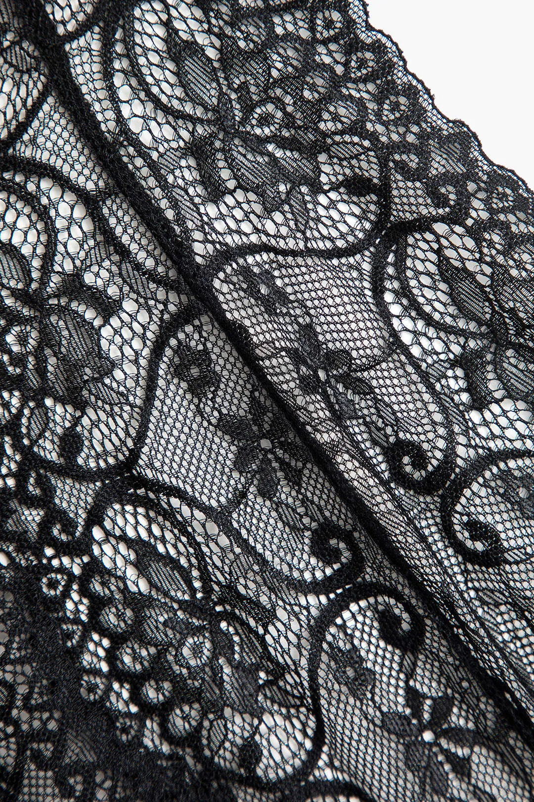 Solid Lace Cut Out Lingeri Garter Set sold by Micas product image thumbnail 3