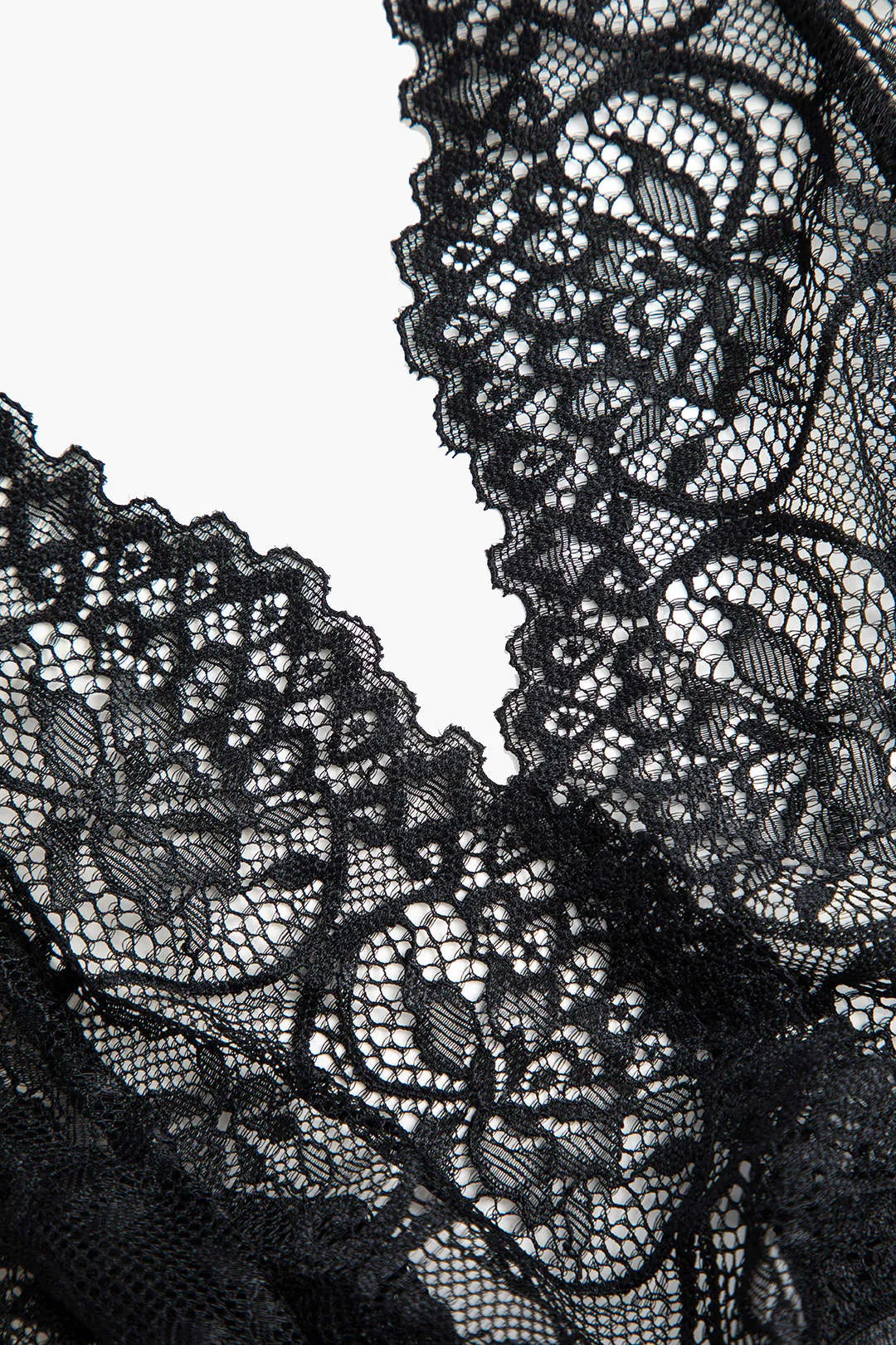 Solid Lace Cut Out Lingeri Garter Set sold by Micas product image thumbnail 4