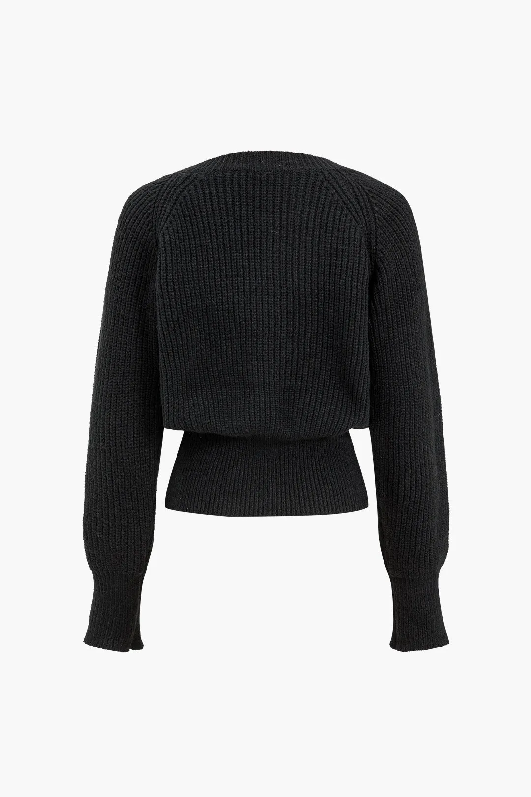 Solid Knit Button Sweater Cardigan sold by Micas product image thumbnail 2