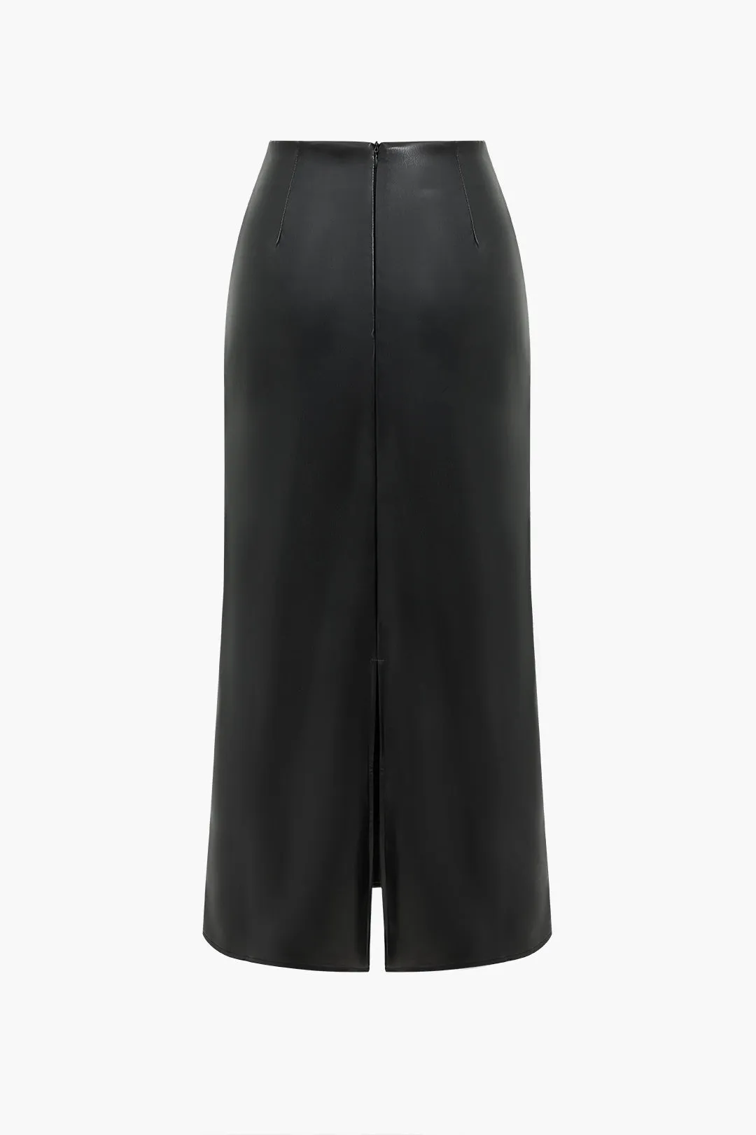 Solid Faux Leather Skirt sold by Micas product image thumbnail 2