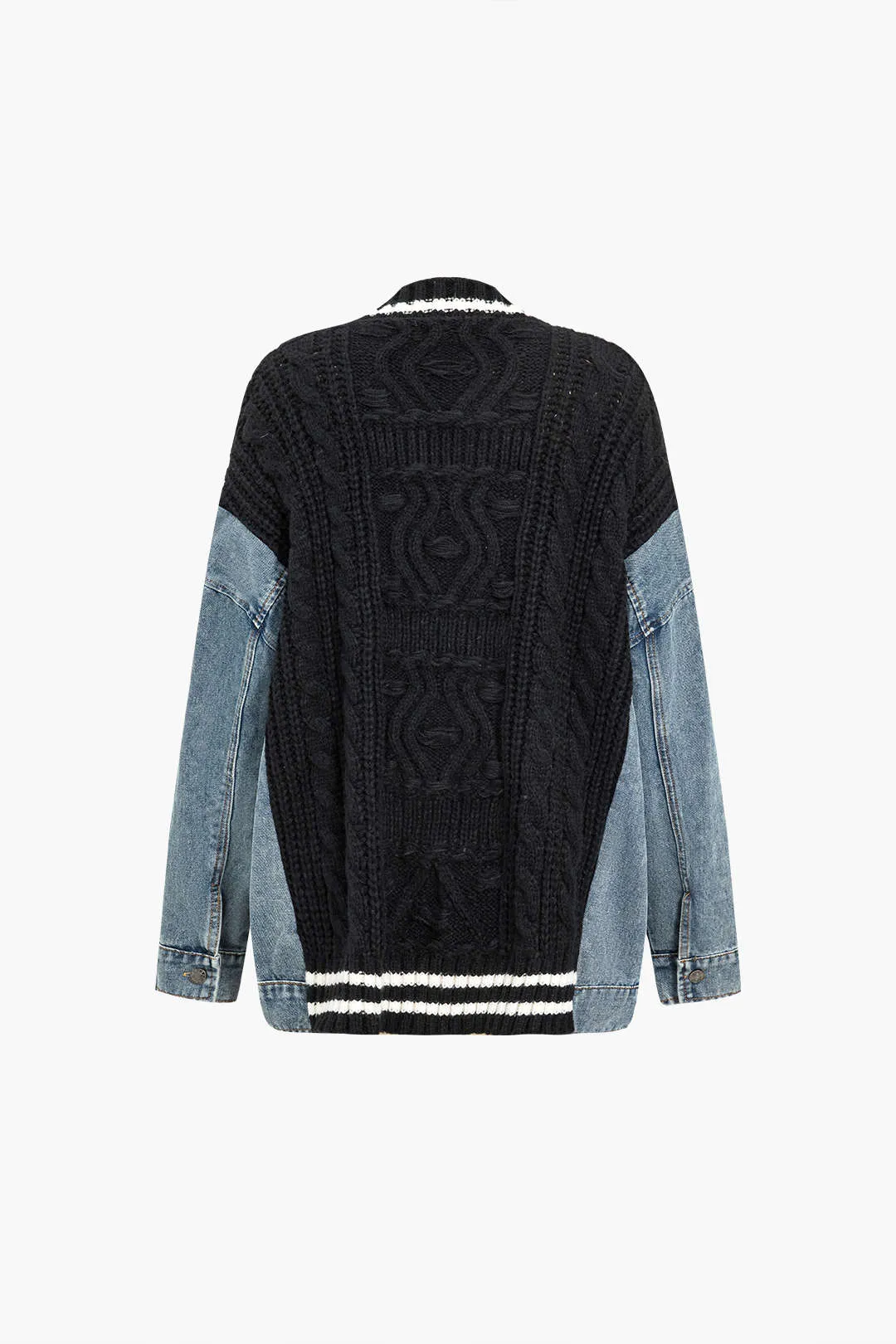 Button Patchwork Pocket Sweater Cardigan sold by Micas product image thumbnail 2